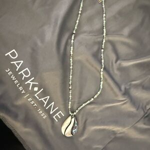 Park Lane Silver and Black Pendant Necklace